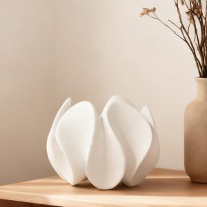 ESCULTURA ABSTRACTA BLANCA